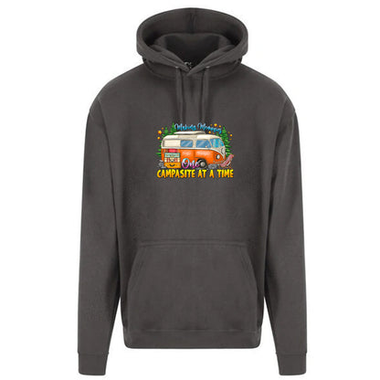 Unisex PRO RTX RX350 - Ultimate Comfort Pro Hoodie with Brushed Fleece with "One Campasite At a Time" Graphic (Various Sizes)