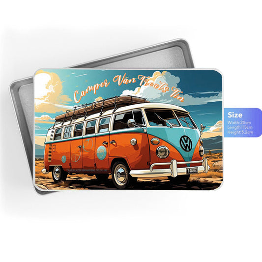 Gift: Orange Camper Van Treats Tin - Ideal Gift