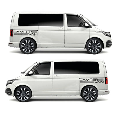 Camper Van Line Graphic Sticker ideal for any vehicle (4 size options available singles or pairs)