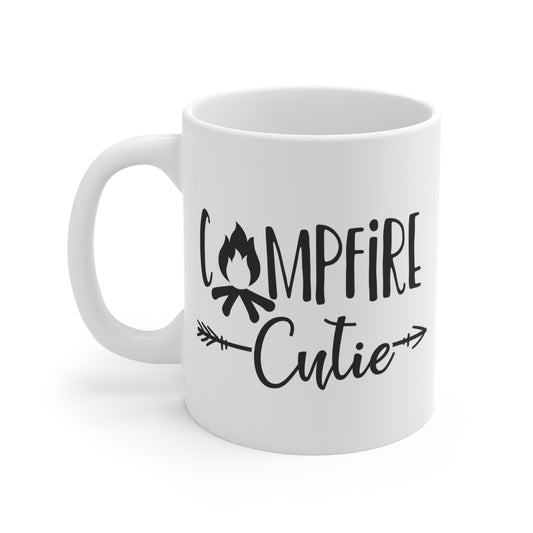Mug: Ceramic Mug 11oz with "Campfire Cutie" on