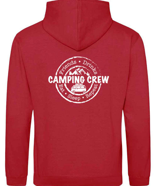 Unisex PRO RTX RX350 - Ultimate Comfort Pro Hoodie with Brushed Fleece with Camping Crew Graphic (Various Sizes)