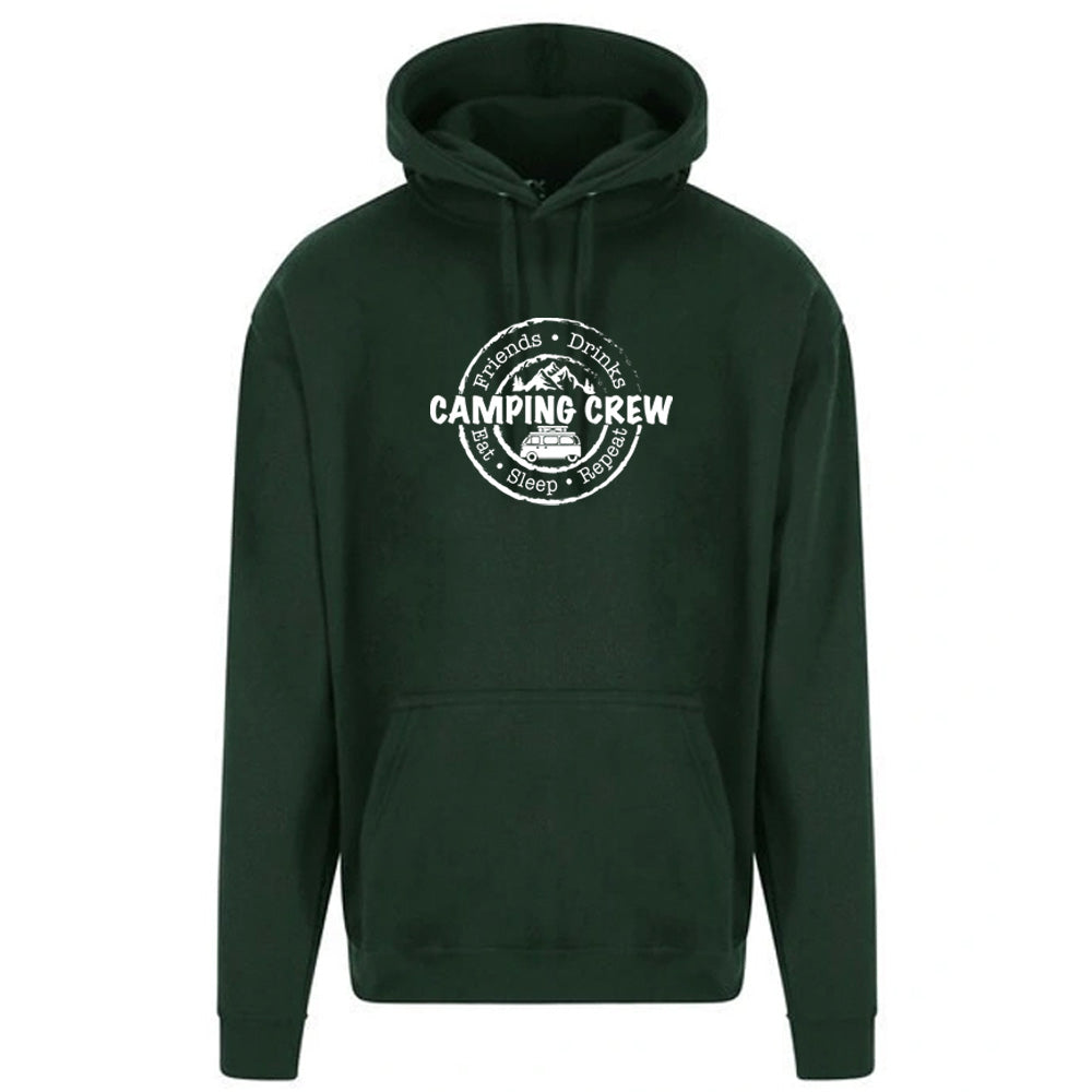 Unisex PRO RTX RX350 - Ultimate Comfort Pro Hoodie with Brushed Fleece with Camping Crew Graphic (Various Sizes)