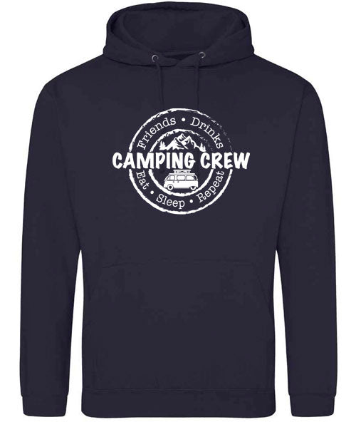 Unisex PRO RTX RX350 - Ultimate Comfort Pro Hoodie with Brushed Fleece with Camping Crew Graphic (Various Sizes)