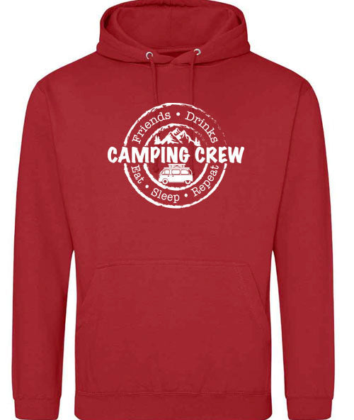 Unisex PRO RTX RX350 - Ultimate Comfort Pro Hoodie with Brushed Fleece with Camping Crew Graphic (Various Sizes)