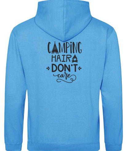 Hoodie: Unisex Gildan SoftStyle Hoodie with "Camping hair Don't care" on (Various colours & sizes available)