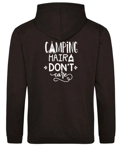 Hoodie: Unisex Gildan SoftStyle Hoodie with "Camping hair Don't care" on (Various colours & sizes available)