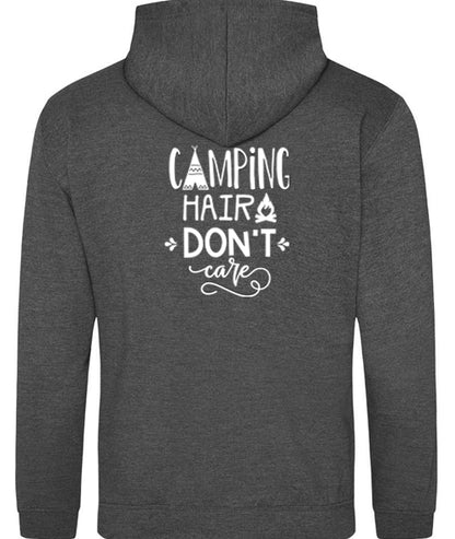 Hoodie: Unisex Gildan SoftStyle Hoodie with "Camping hair Don't care" on (Various colours & sizes available)