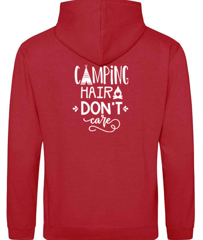 Hoodie: Unisex Gildan SoftStyle Hoodie with "Camping hair Don't care" on (Various colours & sizes available)