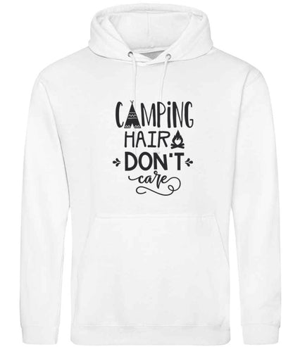 Hoodie: Unisex Gildan SoftStyle Hoodie with "Camping hair Don't care" on (Various colours & sizes available)