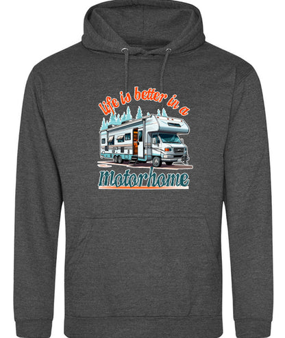 Hoodie: Unisex Gildan SoftStyle Hoodie with "Life is better in a motorhome" on (Various colours & sizes available) (Copy)