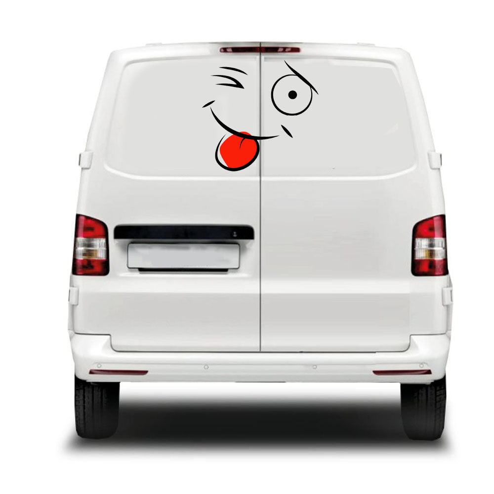 Cheeky Face Sticker ideal for any vehicle (3 size options available singles or pairs)