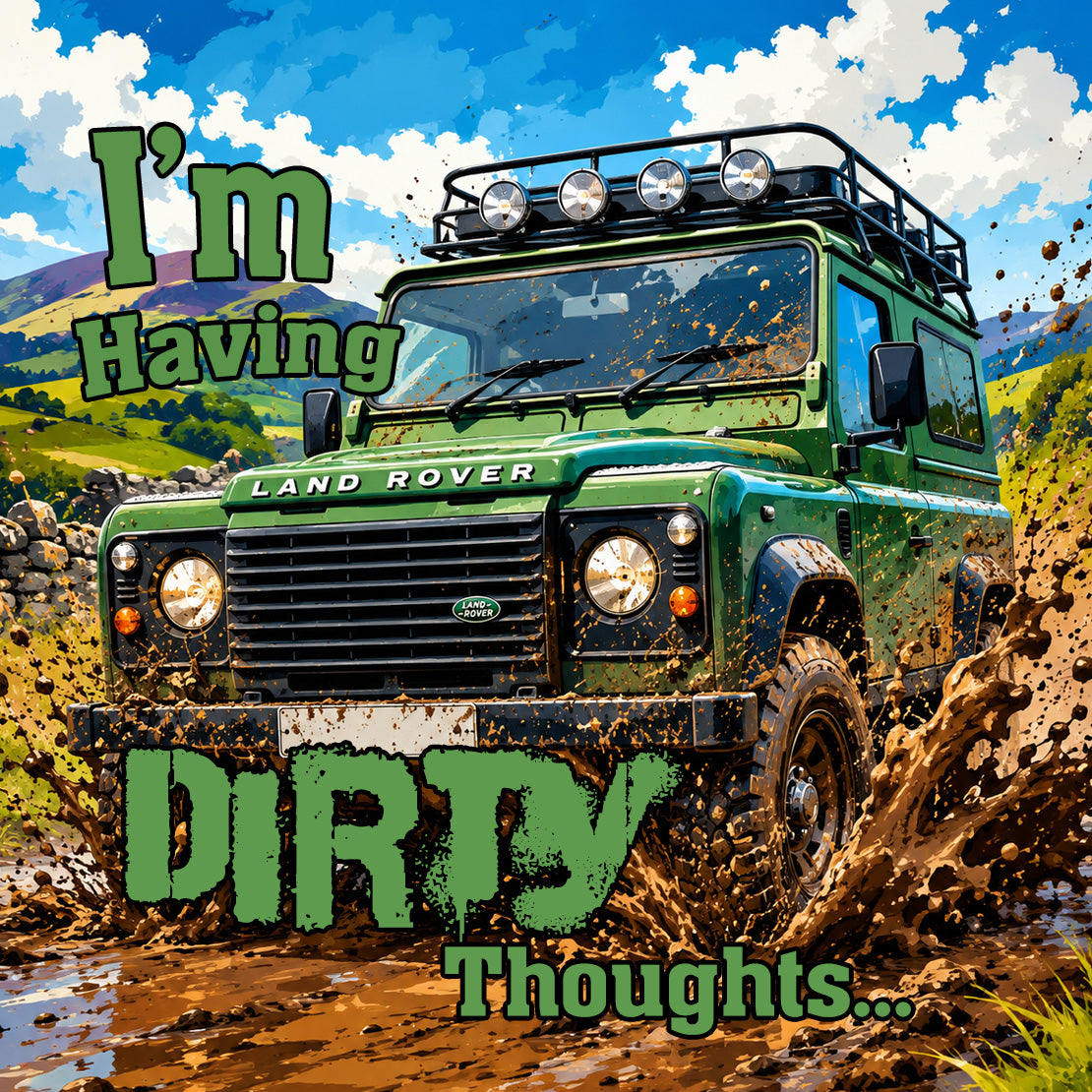 "I'm Having Dirty Thoughts"  4x4 Coaster x1 off