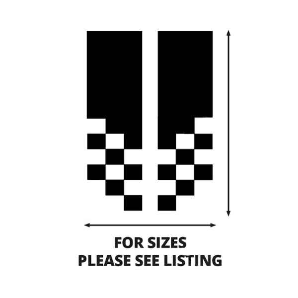 Cube Vinyl Bonnet/Tailgate Stripe x1 Off - Universal Vehicle ( Various & Size Options)