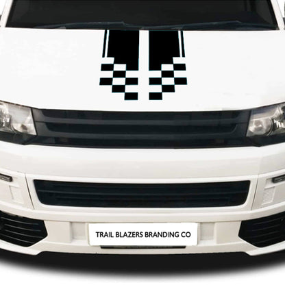 Cube with PinStripe Vinyl Bonnet/Tailgate Stripe x1 Off - Universal Vehicle ( Various & Size Options)