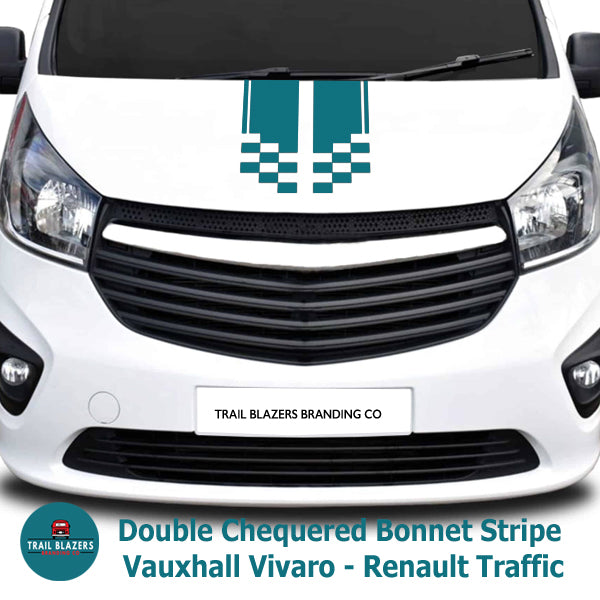 Cube with PinStripe Vinyl Bonnet/Tailgate Stripe x1 Off - Universal Vehicle ( Various & Size Options)