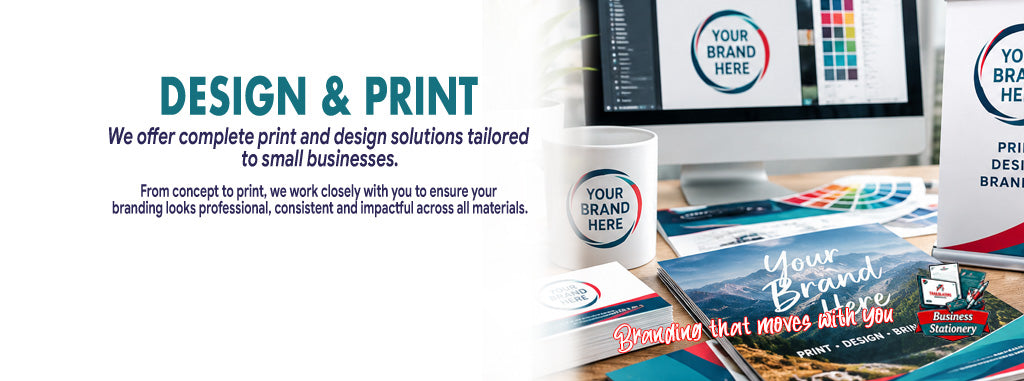 We offer complete print and design solutions tailored to small businesses. Whether you already have artwork ready to go or need our team to create a design from scratch, we make the process simple and stress-free. From concept to print, we work closely with you to ensure your branding looks professional, consistent, and impactful across all materials