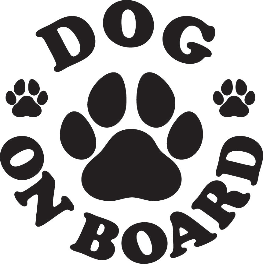 Dog (s) On Board Vehicle Sticker 120mm Height x1off (2 Options)
