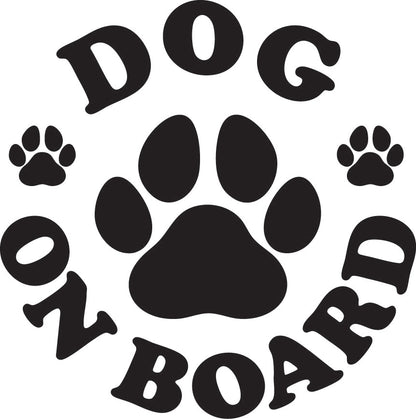Dog (s) On Board Vehicle Sticker 120mm Height x1off (2 Options)
