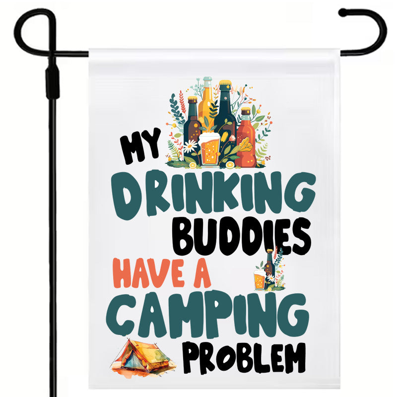 My Drinking Buddies Flag (17 x 12") Polyester Flag with Optional Pole