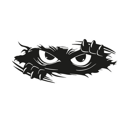 Evil or Scared Eyes Sticker ideal for any vehicle (4 size options available)