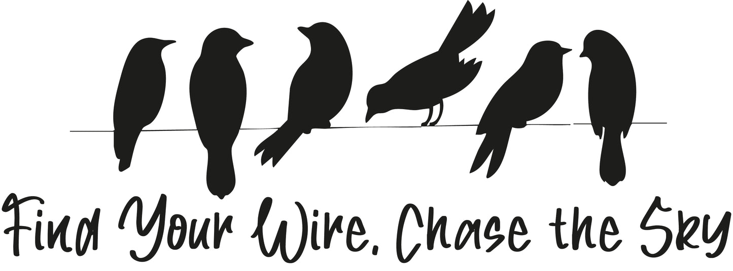 "Find Your Wire Chase The Sky" Sticker ideal for any vehicle x1off  (options available)