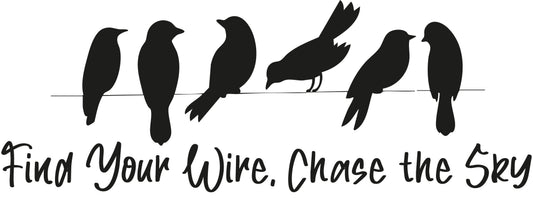 "Find Your Wire Chase The Sky" Sticker ideal for any vehicle x1off  (options available)