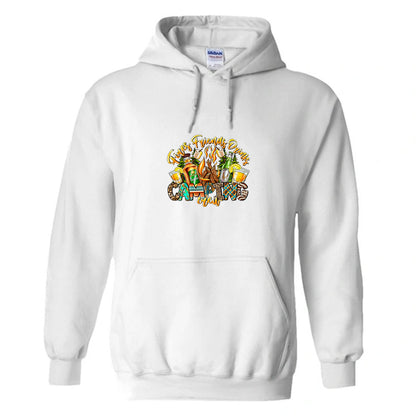 Unisex PRO RTX RX350 - Ultimate Comfort Pro Hoodie with Brushed Fleece with "Fire Friends Drinks crew" Graphic (Various Sizes)