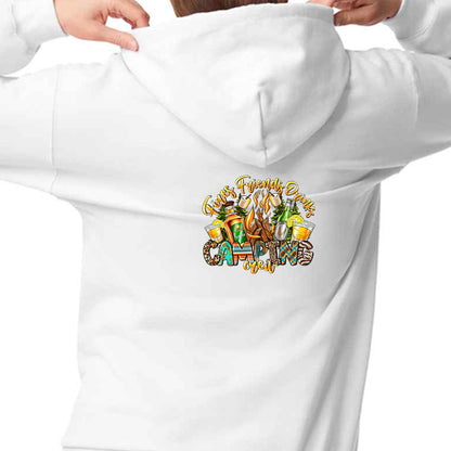 Unisex PRO RTX RX350 - Ultimate Comfort Pro Hoodie with Brushed Fleece with "Fire Friends Drinks crew" Graphic (Various Sizes)
