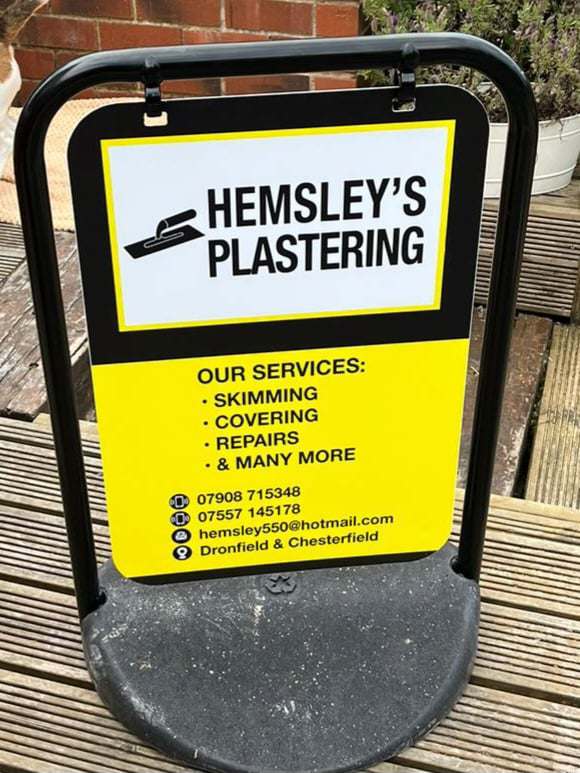 Custom Swing Sign Pavement Display for Outdoor Advertising - Eco Swing Sign (430mm x 625mm)