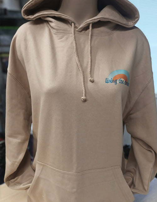 Hoodie: Unisex Gildan SoftStyle Hoodie with "Happy Camper" on (Various colours & sizes available)