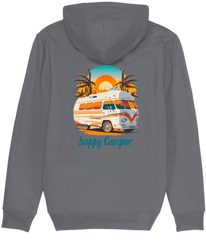 Hoodie: Unisex Gildan SoftStyle Hoodie with "Happy Camper" on (Various colours & sizes available)