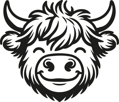 "Highland Cow"Sticker ideal for any vehicle x1off (3 size options available)