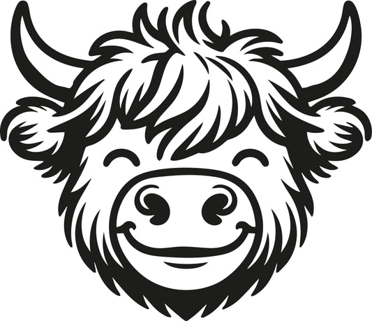 "Highland Cow"Sticker ideal for any vehicle x1off (3 size options available)