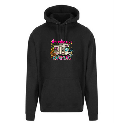 Unisex PRO RTX RX350 - Ultimate Comfort Pro Hoodie with Brushed Fleece with "Id Rather Be camping" Graphic (Various Sizes)