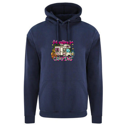 Unisex PRO RTX RX350 - Ultimate Comfort Pro Hoodie with Brushed Fleece with "Id Rather Be camping" Graphic (Various Sizes)