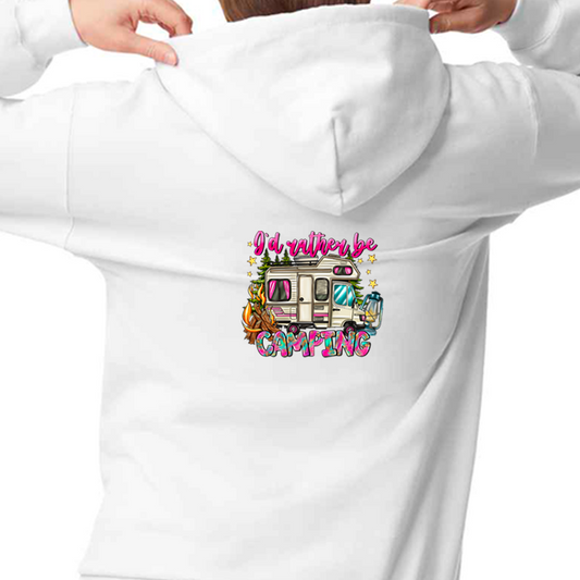 Unisex PRO RTX RX350 - Ultimate Comfort Pro Hoodie with Brushed Fleece with "Id Rather Be camping" Graphic (Various Sizes)