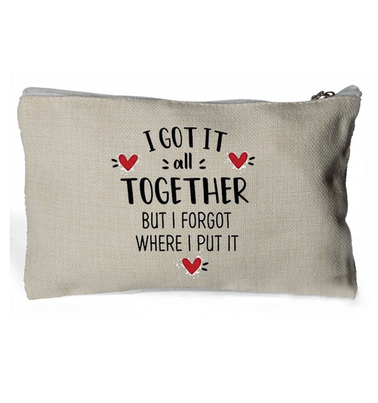 I Got It Together - Linen Handy Bag 15 x 24cm