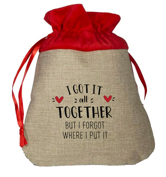 I Got It Together - Small Faux Burlap Gift Bag (not Contents)