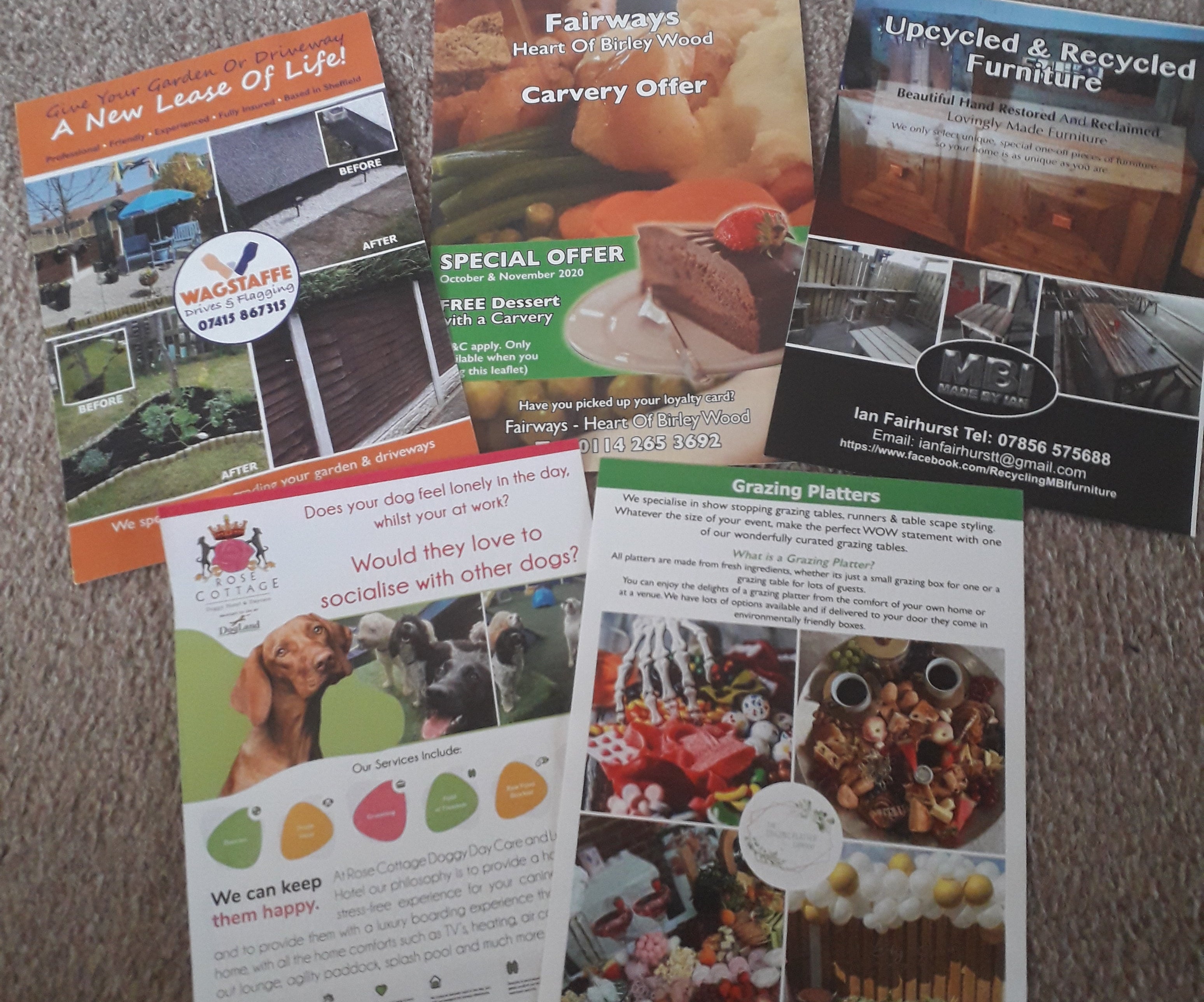Collection of various printed leaflets from trailblazersbrandingco
