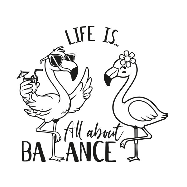 life is All About The Balance Vehicle Sticker x1 (2 size options available)