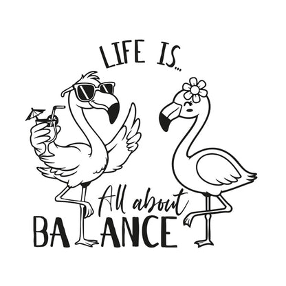 life is All About The Balance Vehicle Sticker x1 (2 size options available)