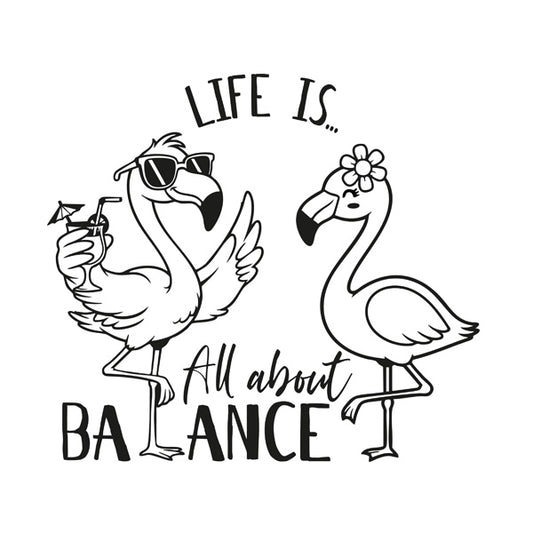 life is All About The Balance Vehicle Sticker x1 (2 size options available)