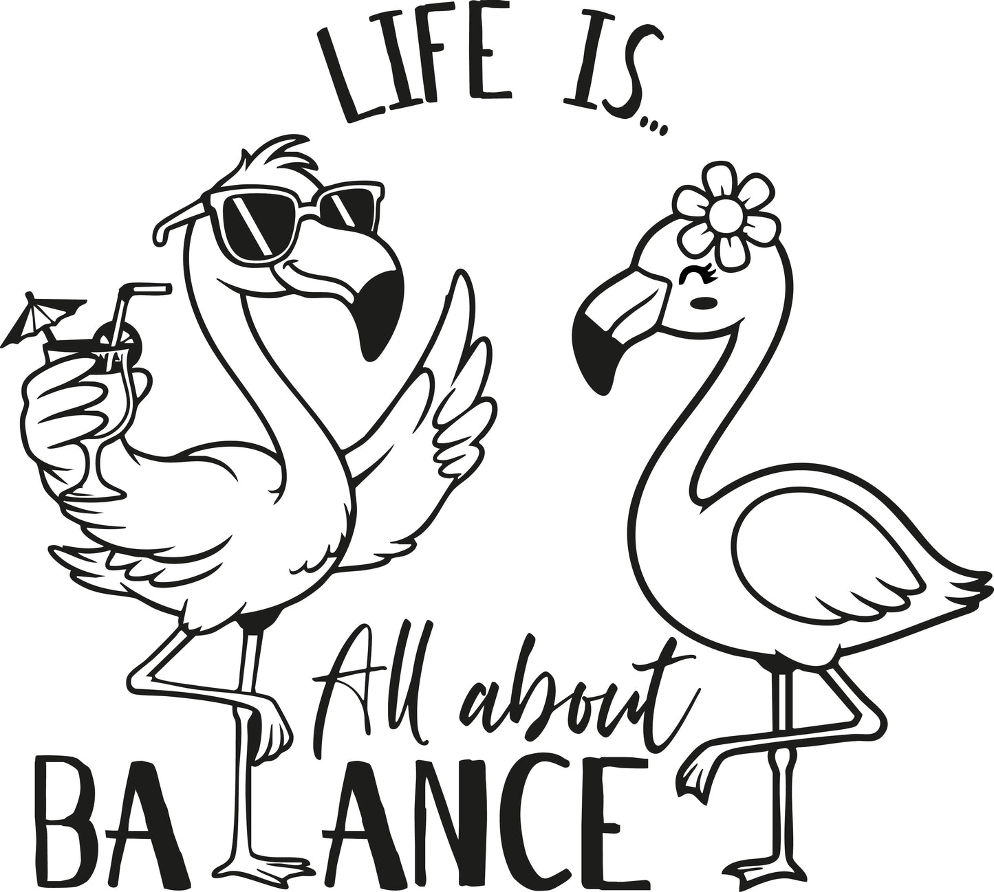 "Life Is All About Balance "Sticker ideal for any vehicle x1off
