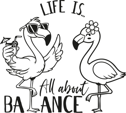 "Life Is All About Balance "Sticker ideal for any vehicle x1off