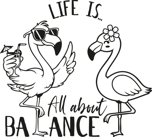 "Life Is All About Balance "Sticker ideal for any vehicle x1off