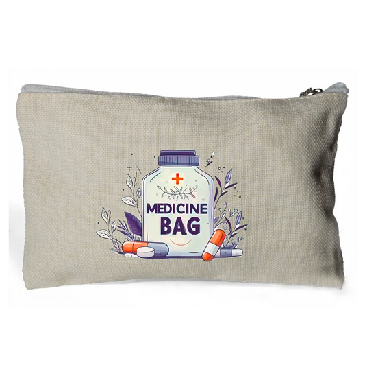 Medicine Bag - Linen Handy Bag 15 x 24cm