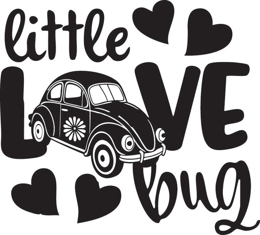 Little Love Bug Sticker 180mm length ideal for any vehicle x1off