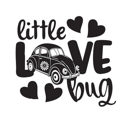 Little Love Bug Vehicle Sticker x1 (2 size options available)