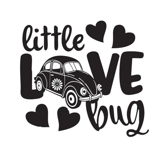 Little Love Bug Vehicle Sticker x1 (2 size options available)