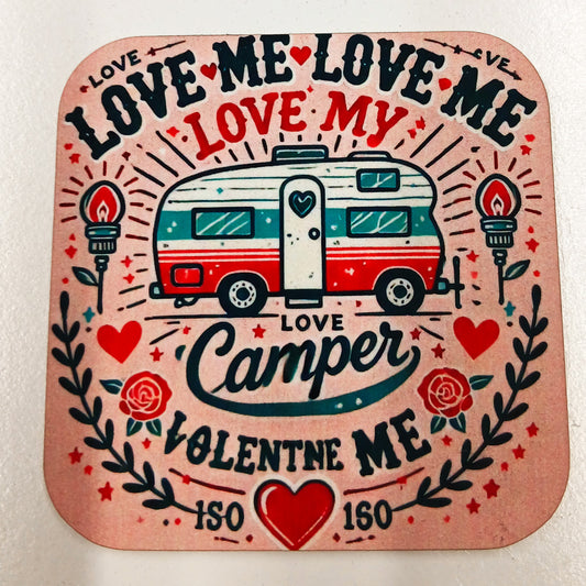 Camper Van Coaster - "Love Me Love My Camper" x1 off